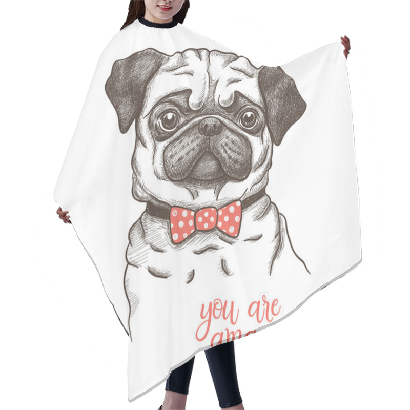 Personality  Funny Fashionable Pug Hair Cutting Cape