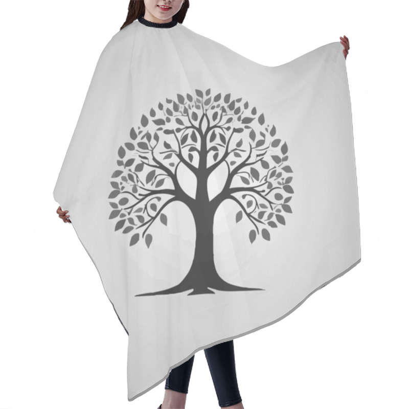 Personality  Abstract Tree Illustration Art Design For Social Media Template Backgrounds. Hair Cutting Cape