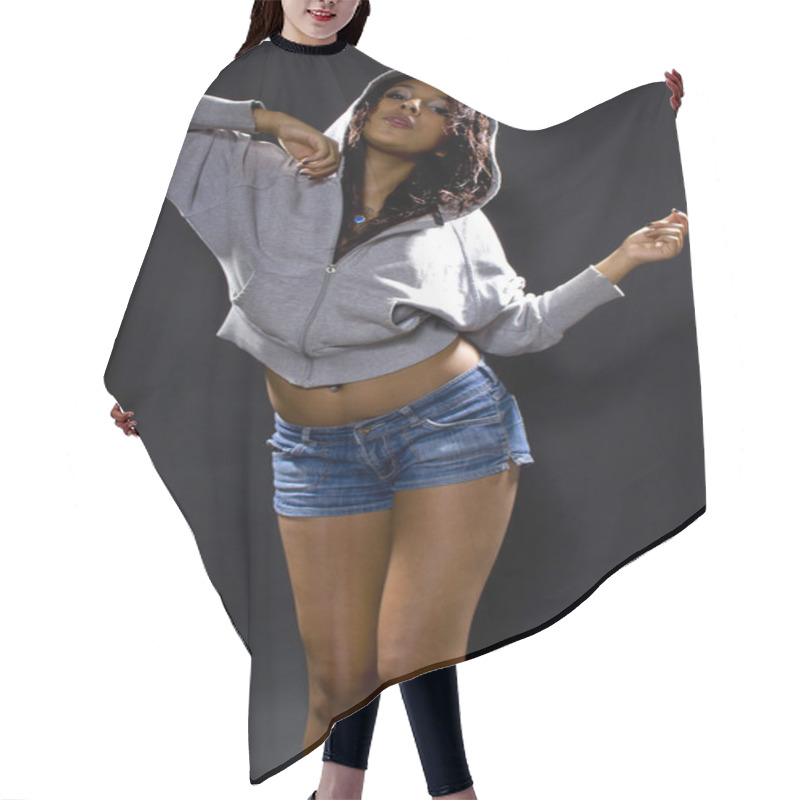 Personality  Latina Hip Hop Dancer Hair Cutting Cape