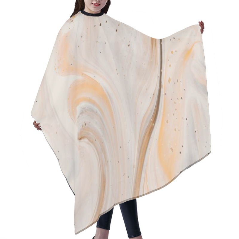 Personality  Fluid Abstract Art Featuring Warm Tones And Soft Swirls. Hair Cutting Cape