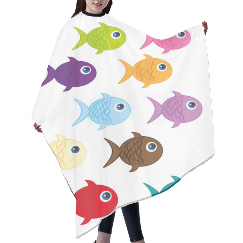 Personality  Fish Cartoon Hair Cutting Cape