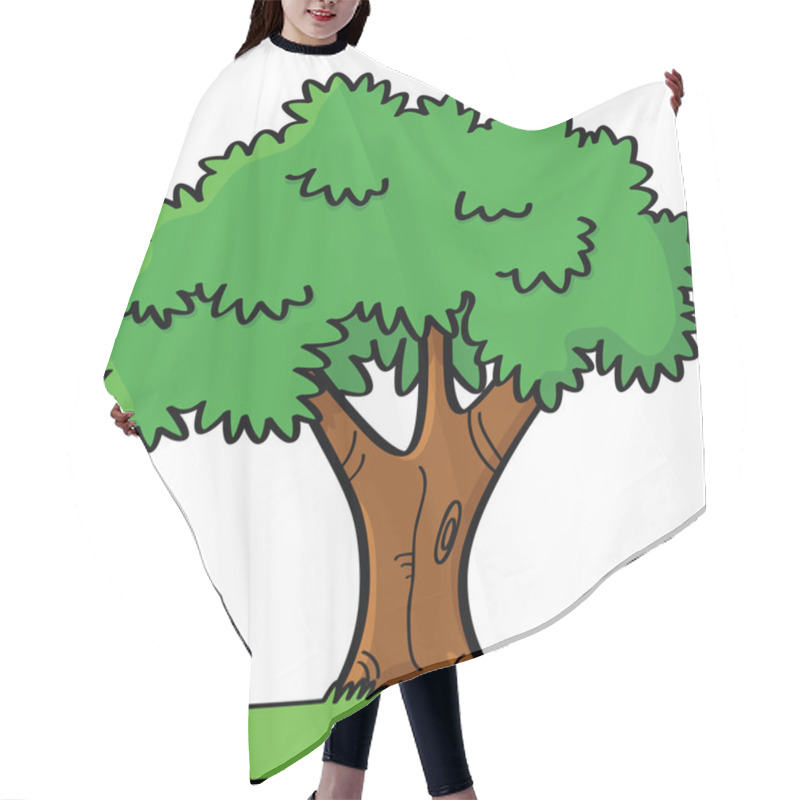 Personality  Cartoon Tree Hair Cutting Cape