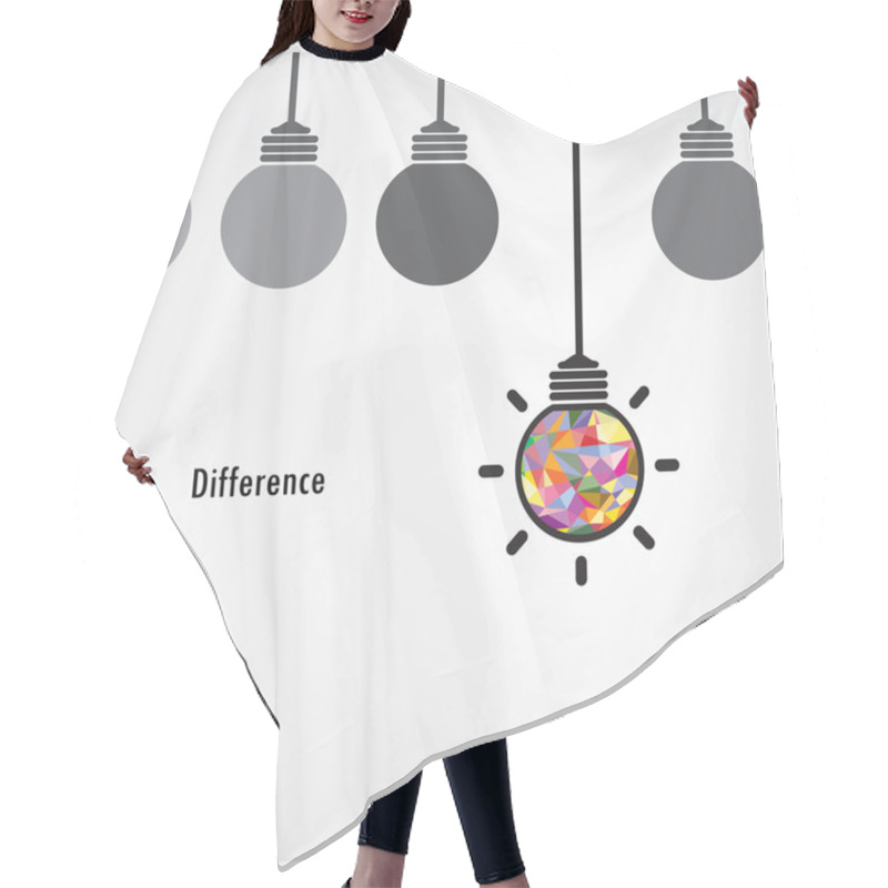 Personality  Creative Light Bulb Sign, Business Idea, Education Background, D Hair Cutting Cape