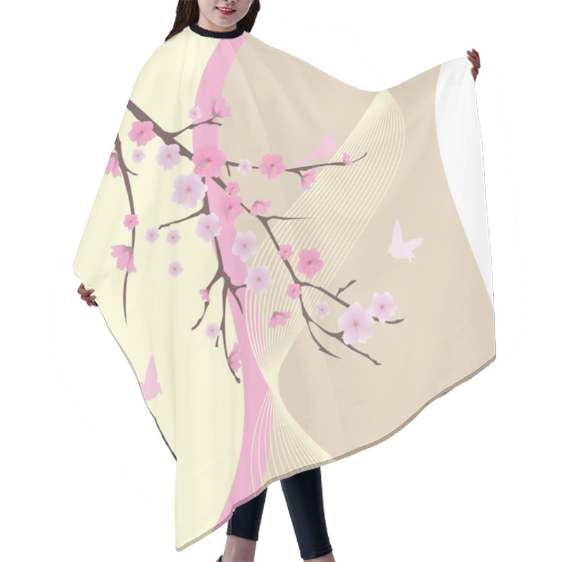 Personality  Blossom Branches Hair Cutting Cape