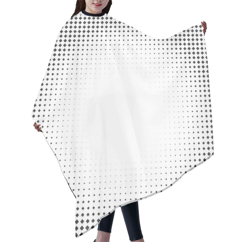 Personality  Abstract Halftone Texture With Rhombuses. Hair Cutting Cape