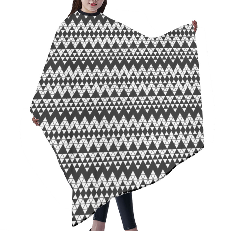 Personality  Tribal Monochrome Lace. Hair Cutting Cape