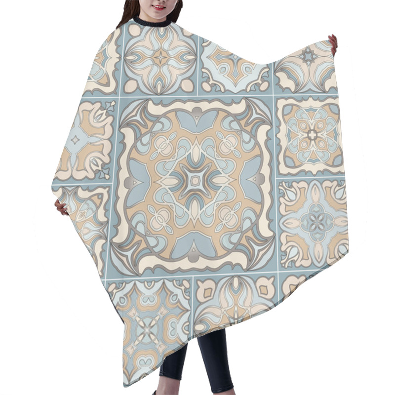 Personality  Collection Of Ceramic Tiles Hair Cutting Cape