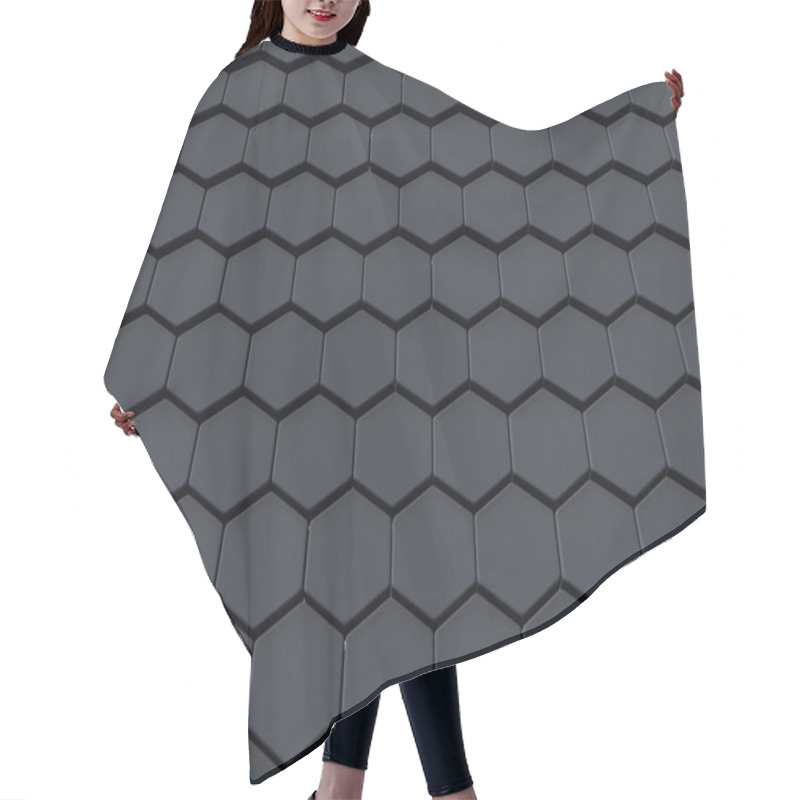 Personality  Black Abstract Hexagonal Design Background Hair Cutting Cape