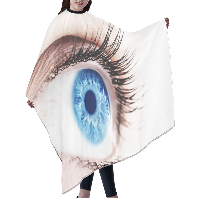 Personality  Abstract Blue Eye Hair Cutting Cape