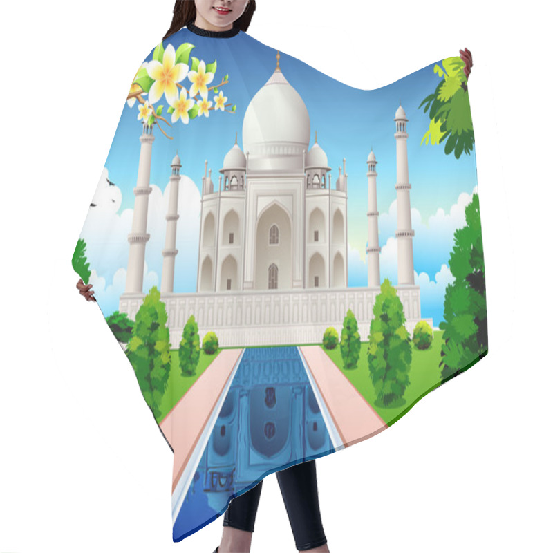 Personality  Front View Of Taj Mahal Hair Cutting Cape