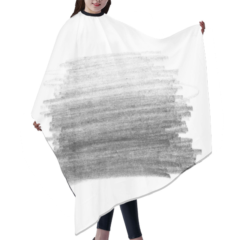 Personality  Hand Drawn Pencil Scribble On White Background Hair Cutting Cape