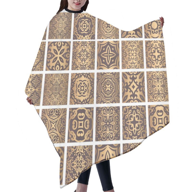 Personality  Golden Tiles Collection Hair Cutting Cape