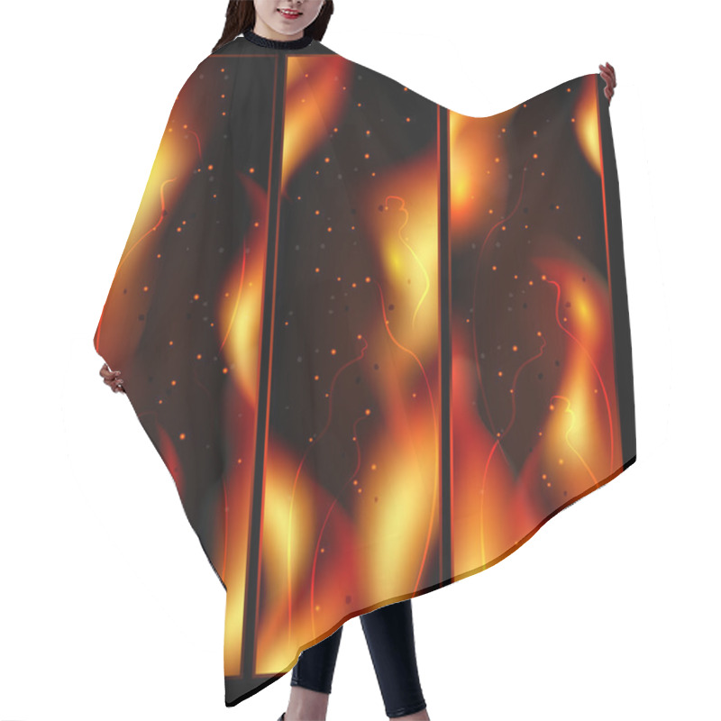 Personality  Abstract Fire Background Vector Illustration  Hair Cutting Cape