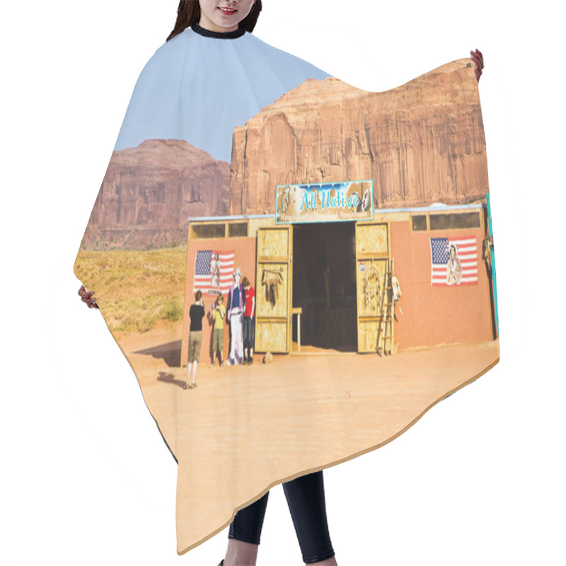 Personality  Empty Kiosk Outside The Visiting Time In Monument Valley Hair Cutting Cape