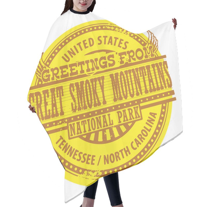 Personality  Greetings From Great Smoky Mountains Label Hair Cutting Cape