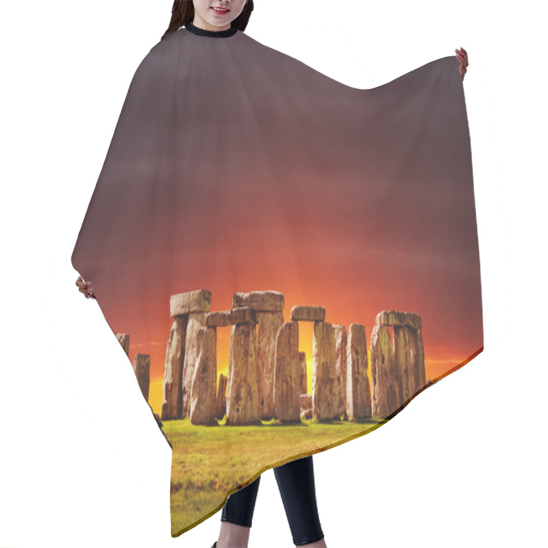 Personality  Stonehenge, England. UK Hair Cutting Cape