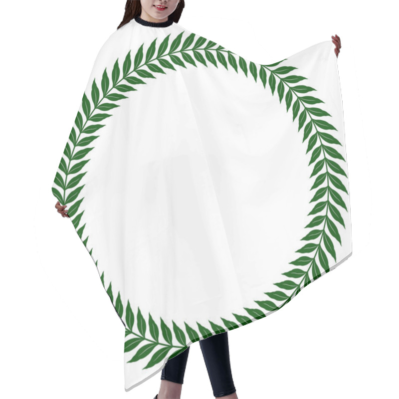 Personality  Green Laurel Wreaths - Vector Illustration Hair Cutting Cape