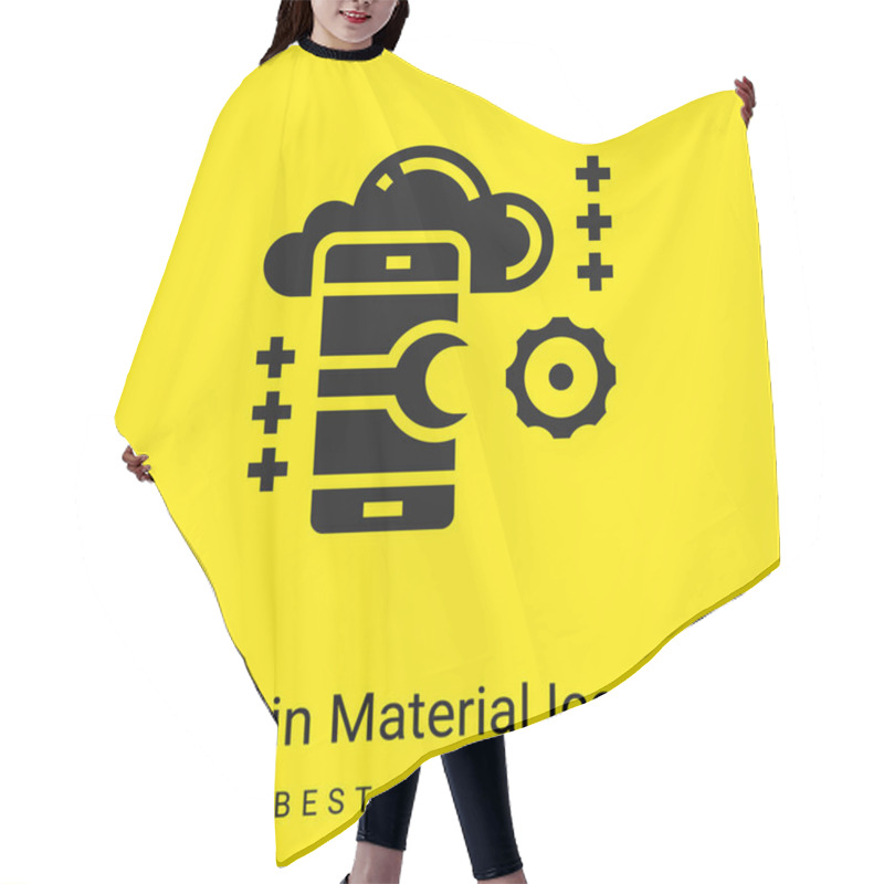 Personality  Application Minimal Bright Yellow Material Icon Hair Cutting Cape