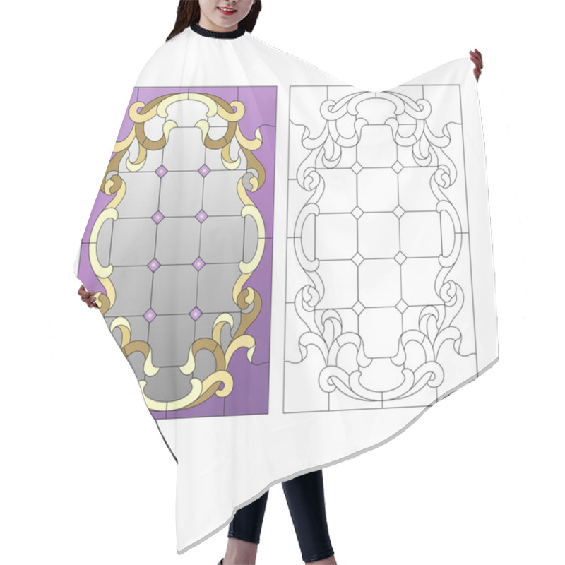 Personality  STAINED- GLASS PATTERN Hair Cutting Cape