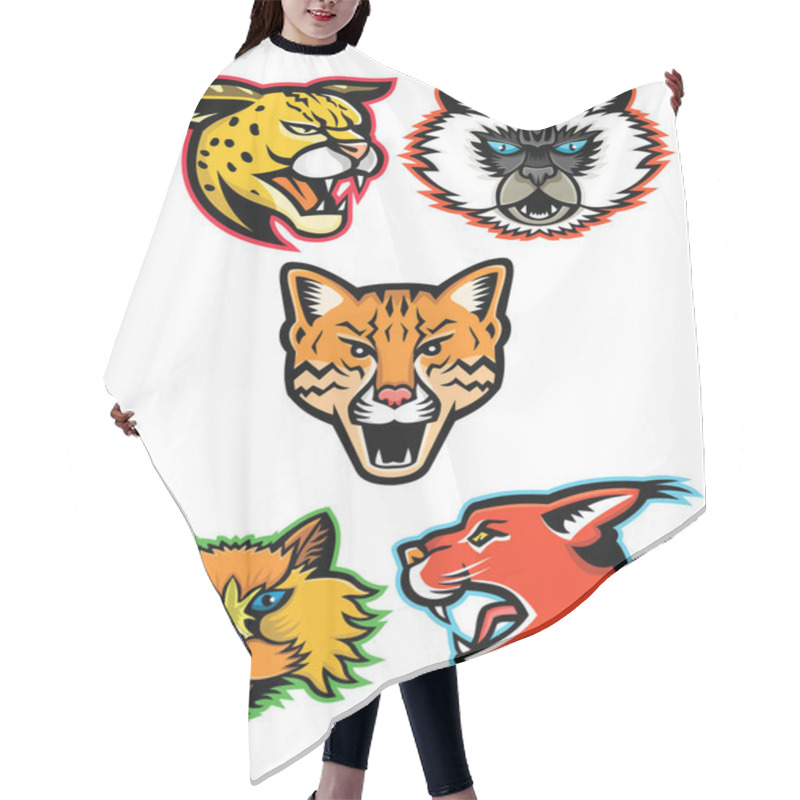 Personality  Wild And Domestic Cats Collection Series Hair Cutting Cape