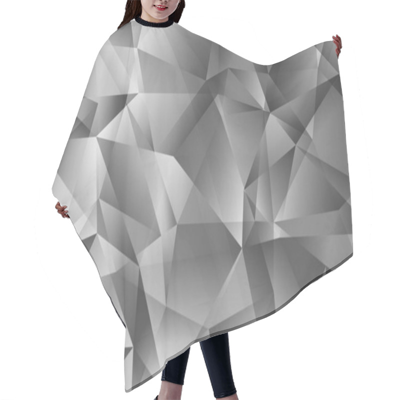 Personality  Light Gray Vector Abstract Polygonal Background. Hair Cutting Cape