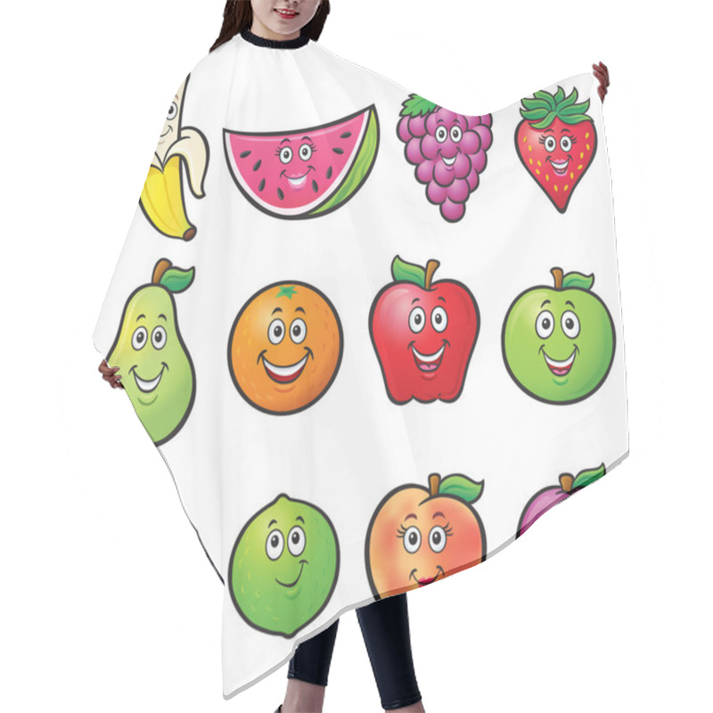 Personality  Twelve Cartoon Fruit Characters Hair Cutting Cape