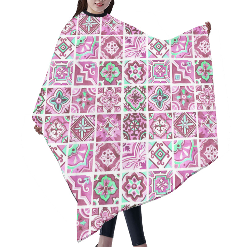 Personality  Mediterranean Ceramics Pattern Hair Cutting Cape