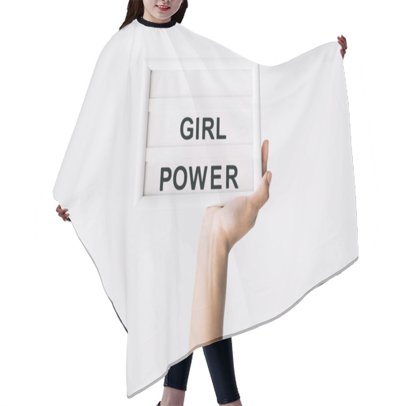 Personality  Board With Girl Power Lettering Hair Cutting Cape