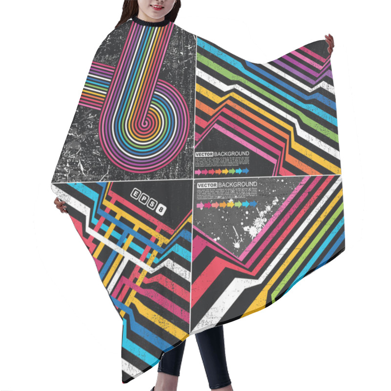 Personality  Abstract Grunge Background Hair Cutting Cape