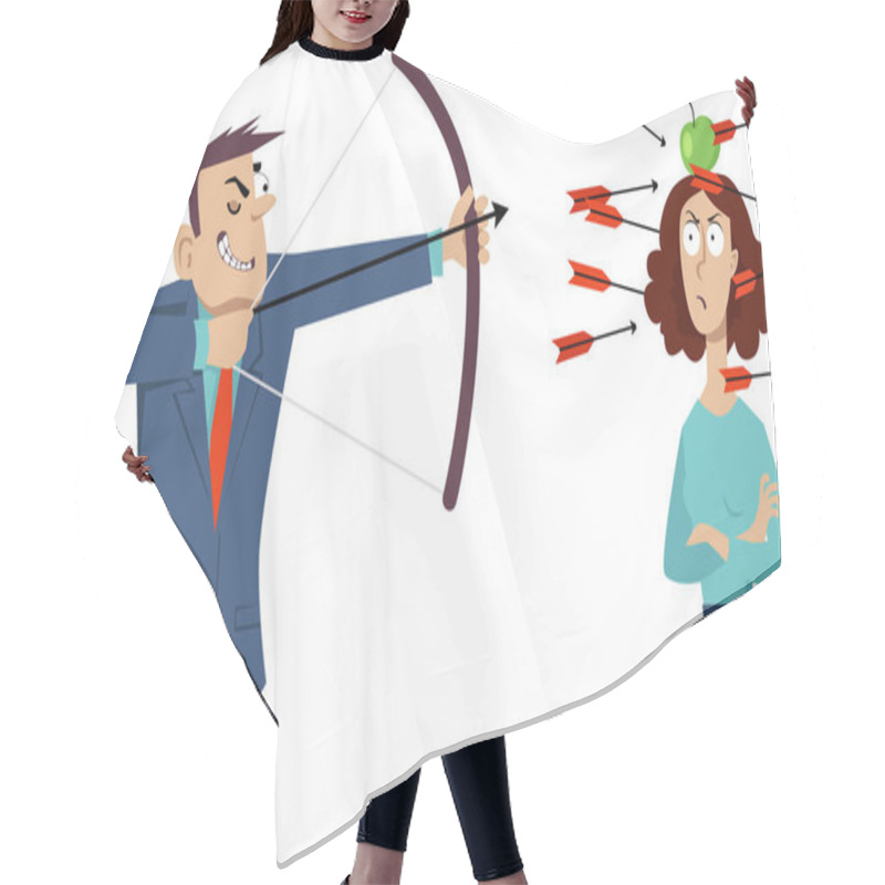 Personality  Verbal Abuse Cartoon Hair Cutting Cape