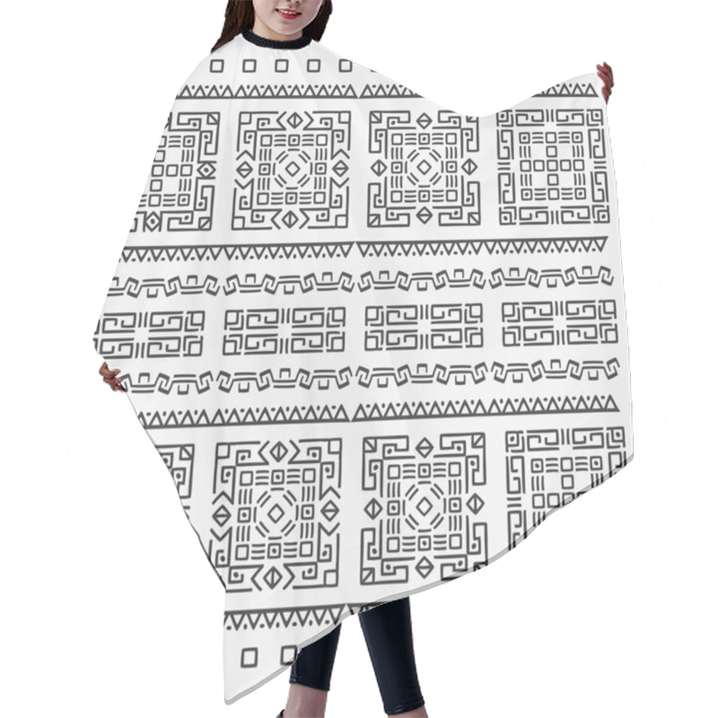 Personality  Tribal Pattern - Next Background Endless Elements White Hair Cutting Cape