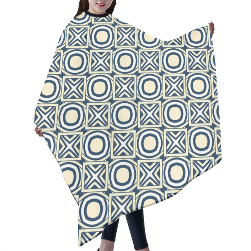 Personality  Vector Asian Geometric Pattern Hair Cutting Cape