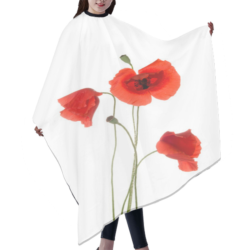 Personality  Poppy Flowers Hair Cutting Cape