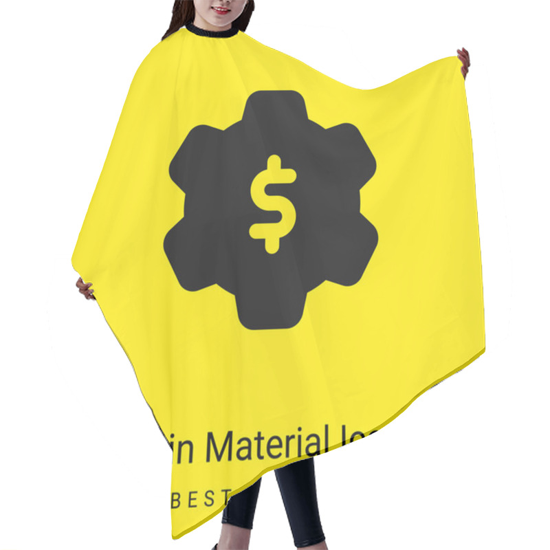 Personality  Application Settings Minimal Bright Yellow Material Icon Hair Cutting Cape