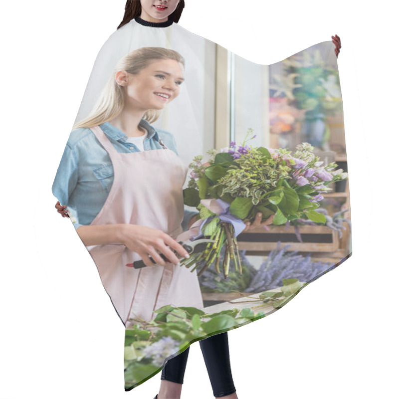 Personality  Florist Cutting Flowers Hair Cutting Cape