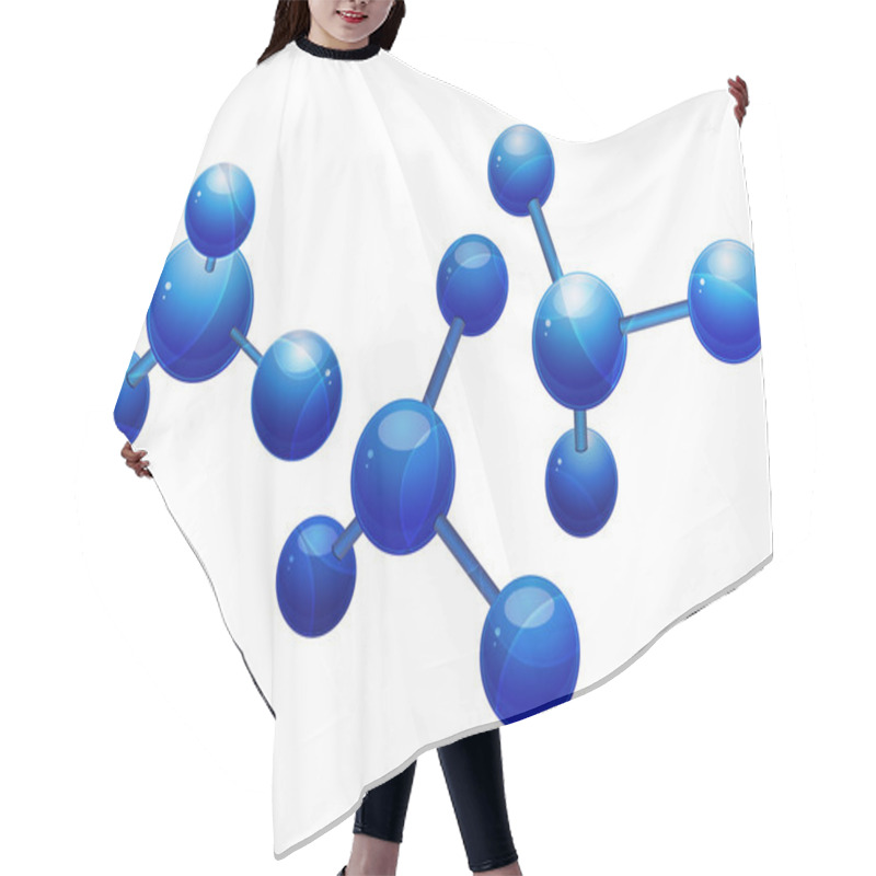 Personality  Blue Molecule Background Hair Cutting Cape