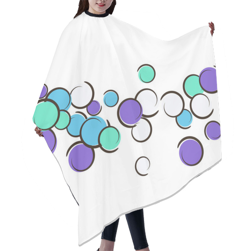 Personality  Confetti Background With Comic Pop Art Polka Dots. Hair Cutting Cape