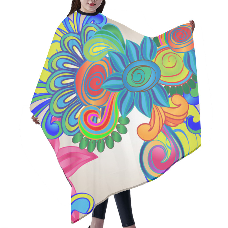 Personality  Abstract Flowers Hair Cutting Cape