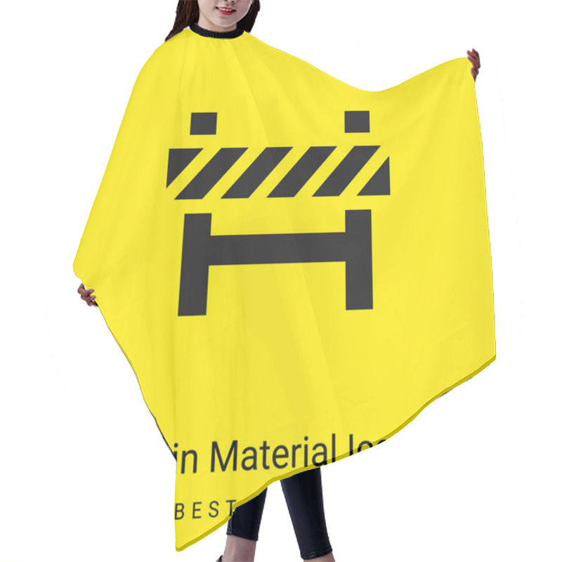 Personality  Barrier Minimal Bright Yellow Material Icon Hair Cutting Cape