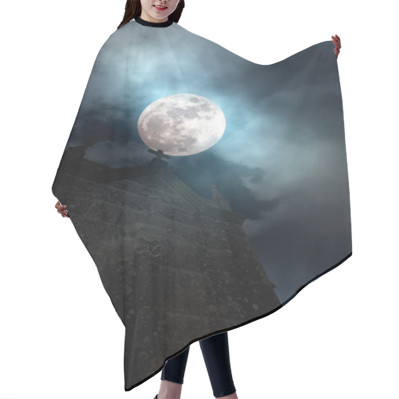 Personality  Full Moon Cemetery Hair Cutting Cape