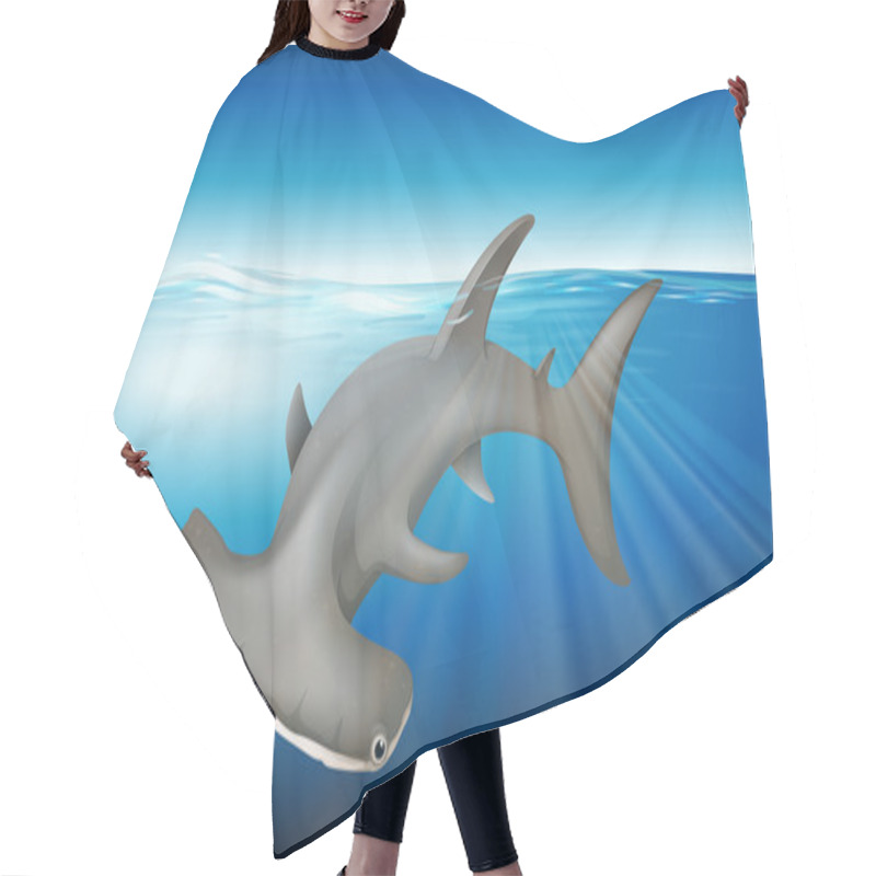 Personality  Hammerhead Shark Hair Cutting Cape