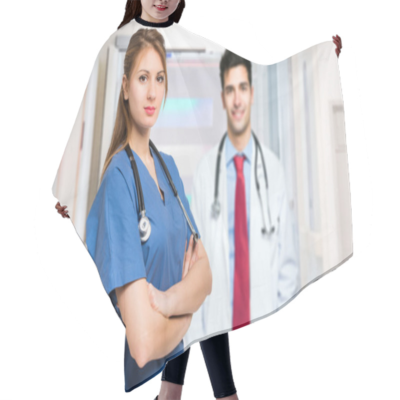 Personality  Medical Team In Hospital Hair Cutting Cape