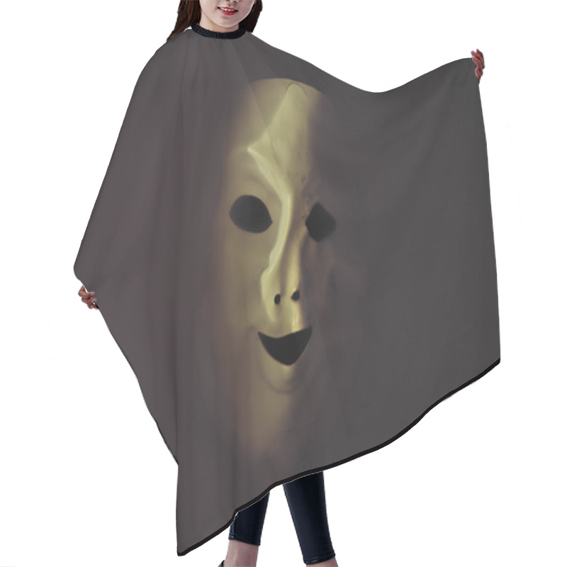 Personality  Deformed Scary Mask In The Dark Water Hair Cutting Cape