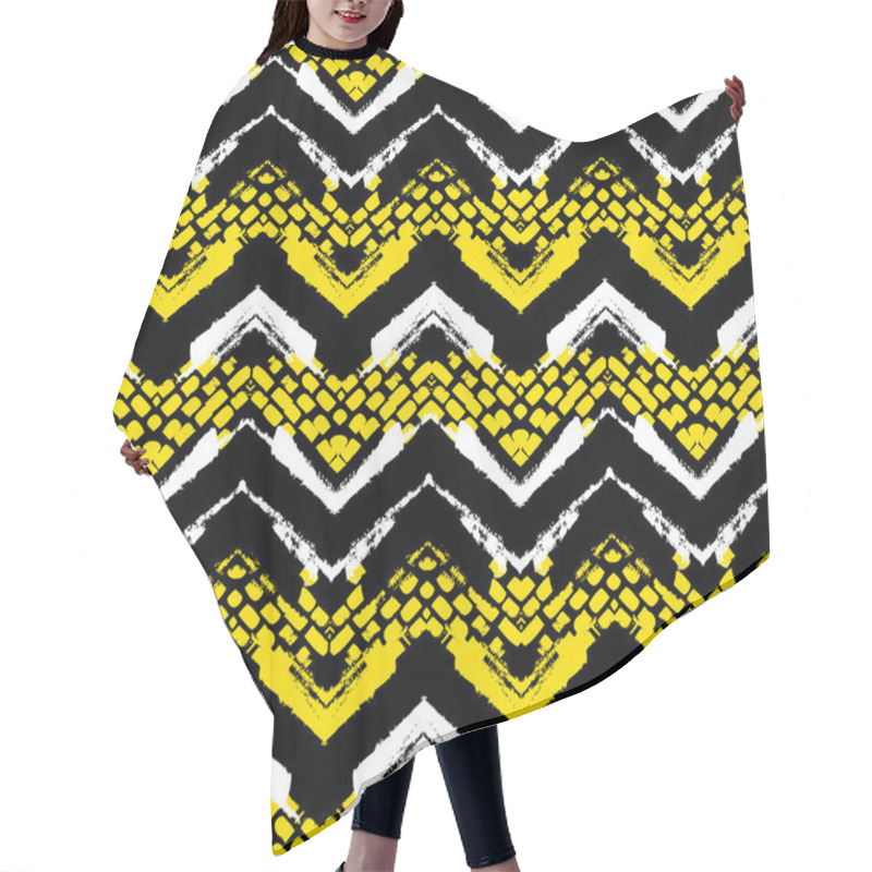 Personality  Chevron Hand Painted Vector Seamless Pattern Hair Cutting Cape