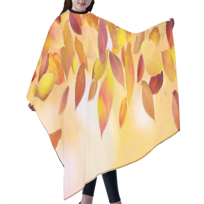 Personality  Panoramic Autumn Leaves Hair Cutting Cape