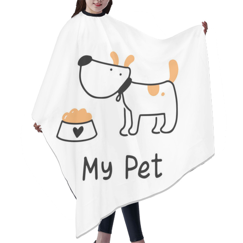 Personality  Cute Puppy Dog Pet. Cartoon Dog Hair Cutting Cape