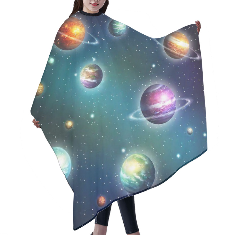 Personality  Galaxy With Stars In Deep Space, Elements Of This Image Furnished By Nasa. High Quality Photo Hair Cutting Cape