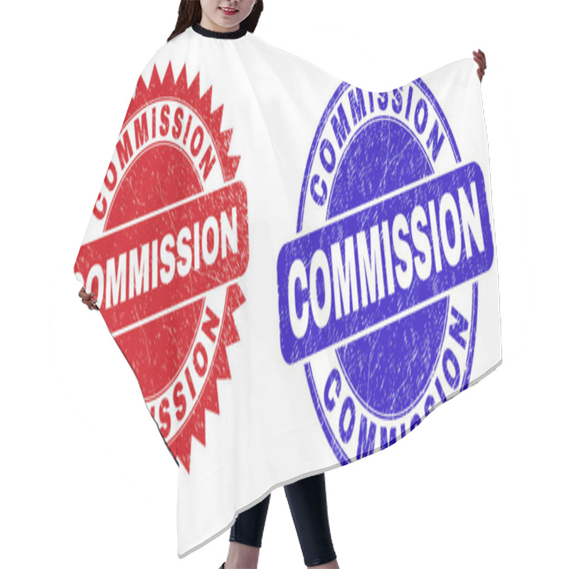 Personality  COMMISSION Rounded And Rosette Watermarks With Corroded Texture Hair Cutting Cape