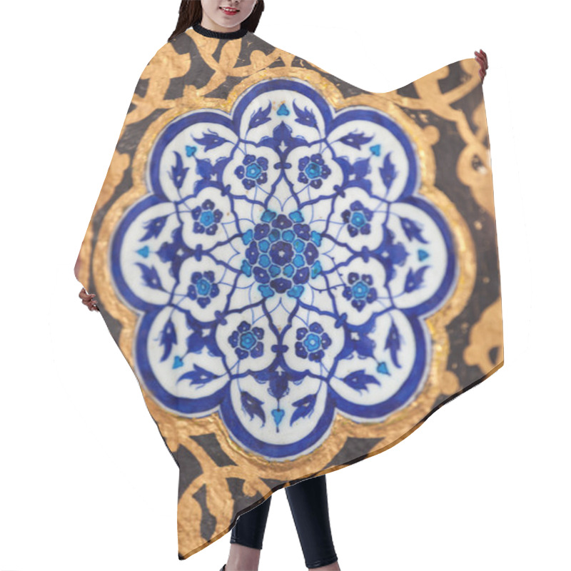 Personality  Blue Floral Ceramic Hair Cutting Cape