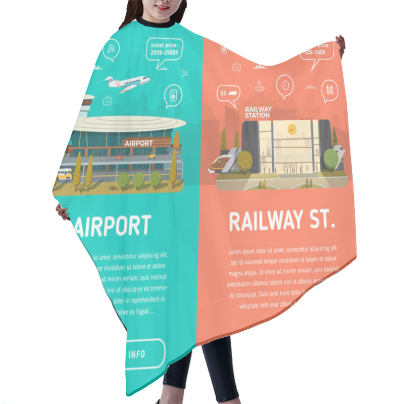 Personality  Railway Stations And Airport. Daylight Version Hair Cutting Cape